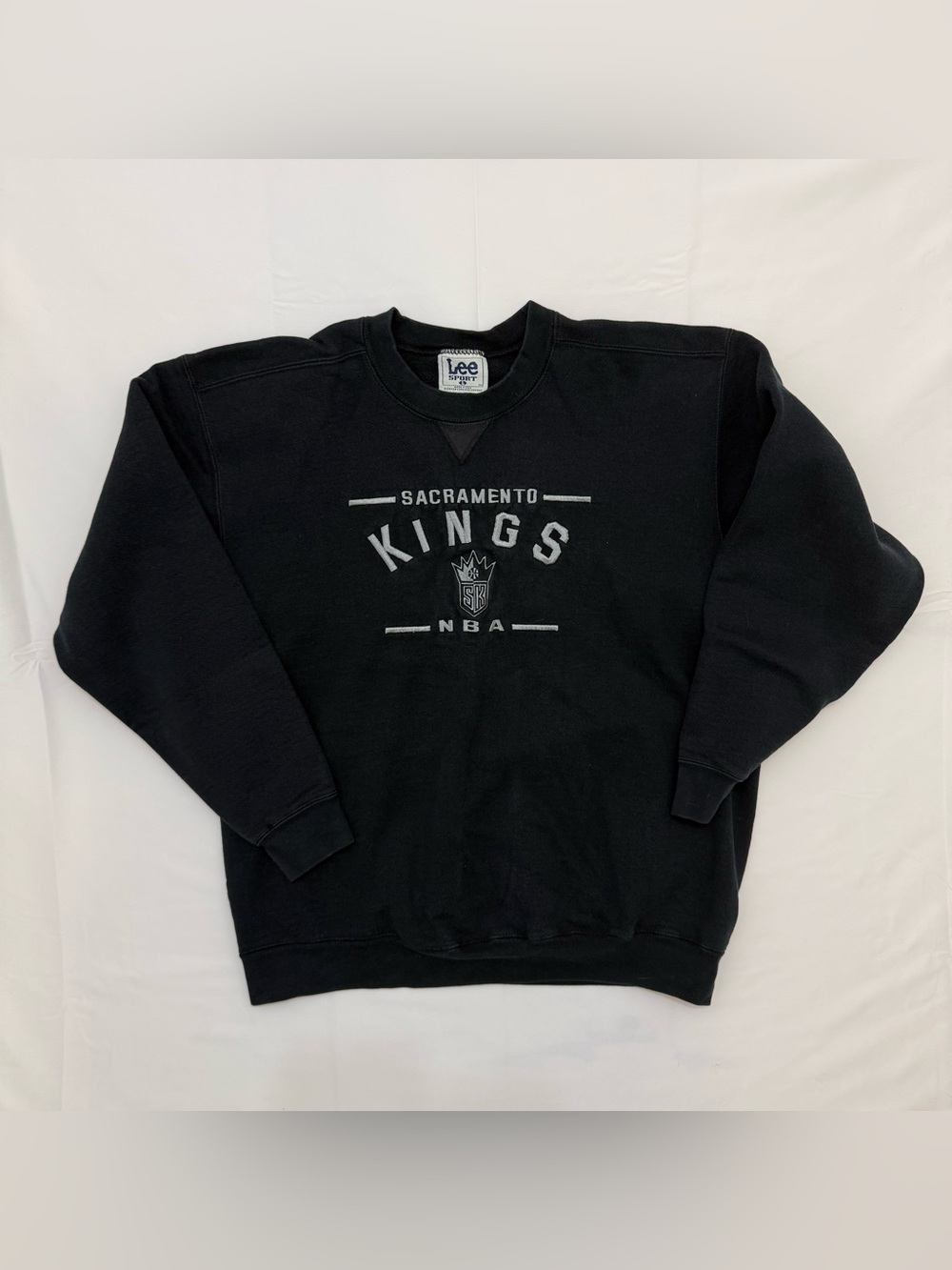 Lee Black Sacramento Kings Crewneck Sweatshirt Mens size large